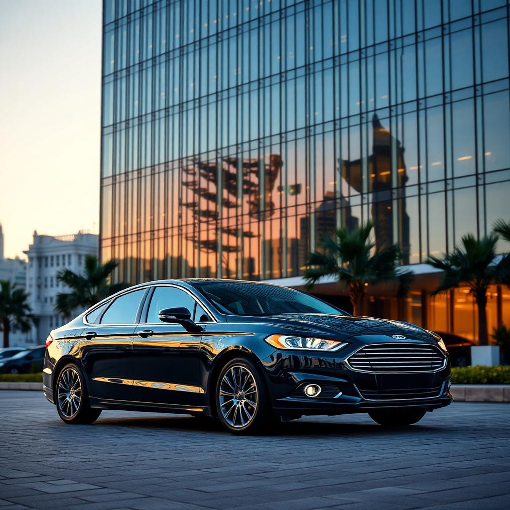 Ford Fusion Titanium Blindado em ambiente corporativo